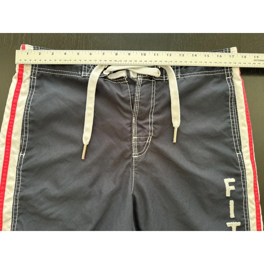 Abercrombie‎ & Fitch Board Shorts Mens M Navy Mesh-Lined Swim Trunks Surf Beach